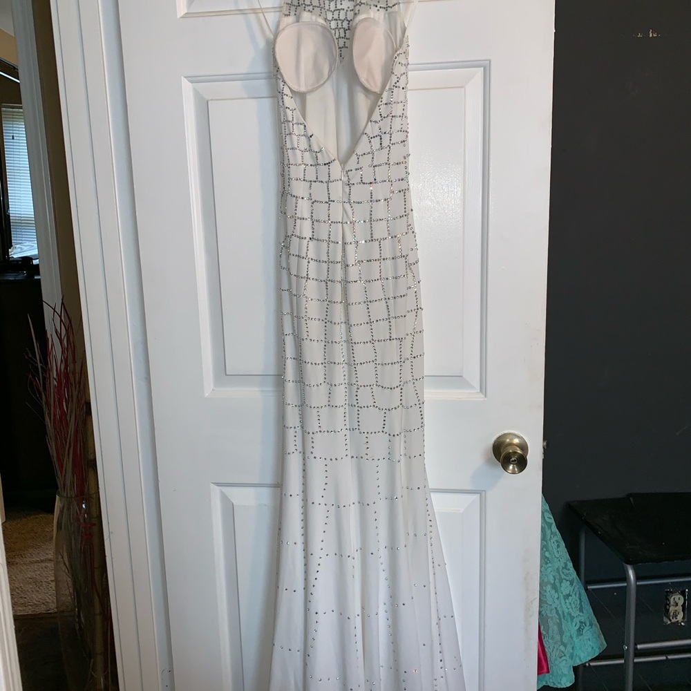 Long winter white dress